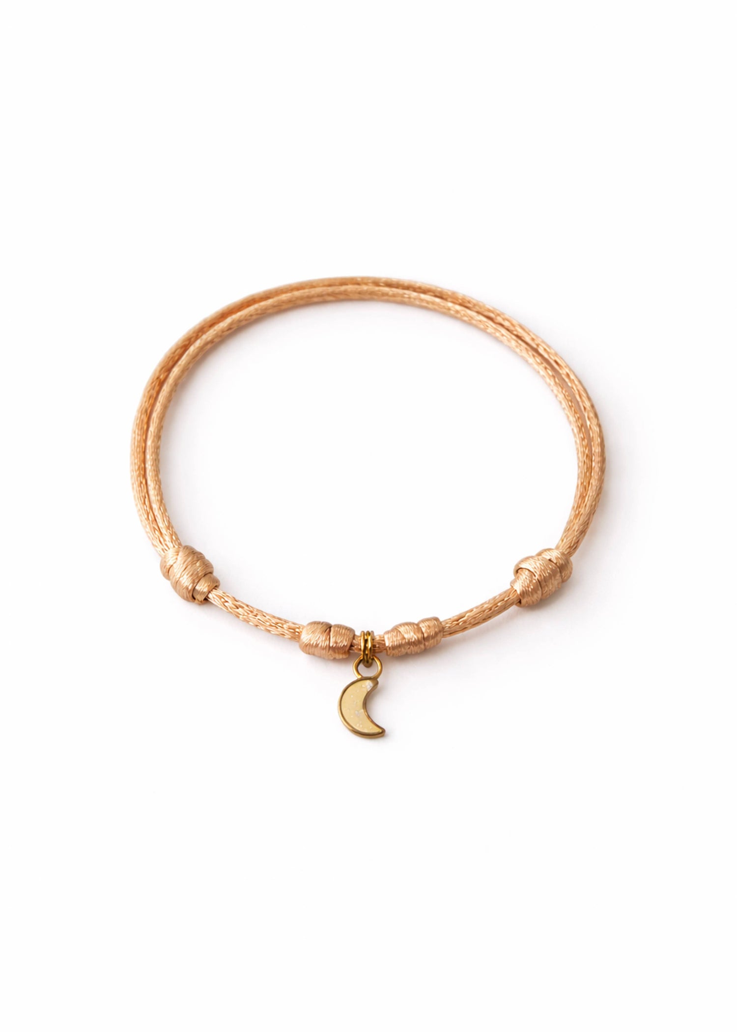 Fabrique Mon Bracelet - Pêche Douce: Soft Peach / Two Hoops ( 2 charms )