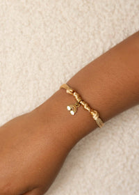 Fabrique Mon Bracelet - Pêche Douce: Soft Peach / Two Hoops ( 2 charms )