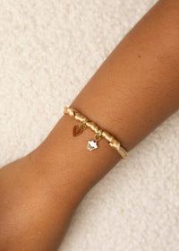 Fabrique Mon Bracelet - Pêche Douce: Soft Peach / Two Hoops ( 2 charms )