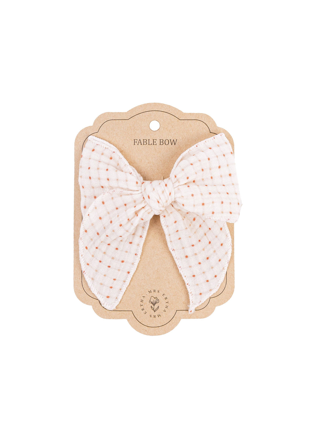 Fable Bow Clip - Carrés organiques
