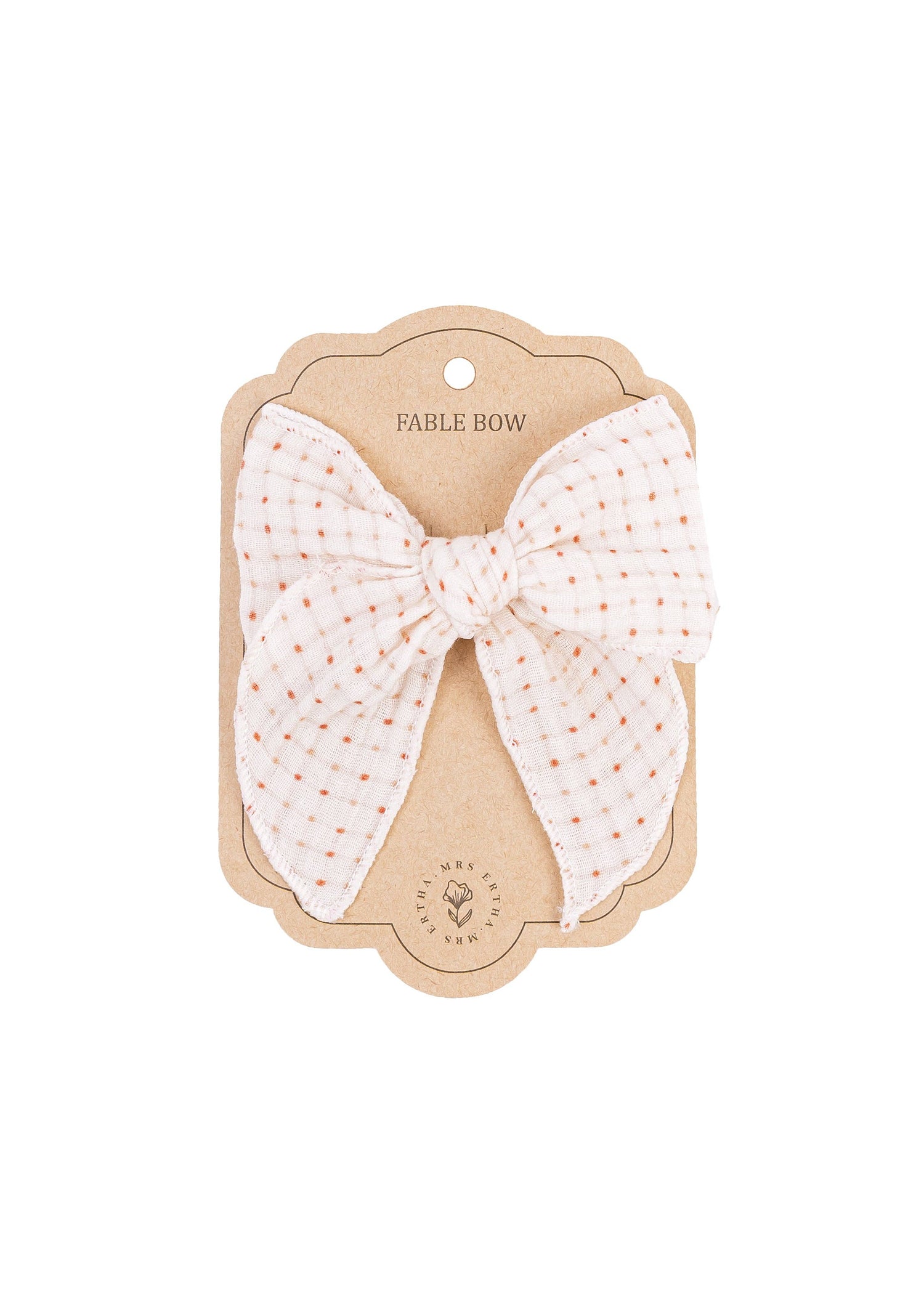 Fable Bow Clip - Carrés organiques